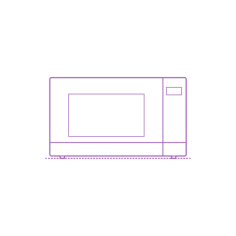 Fixtures Microwave Panasonic Microwave Oven 1.2 Cu Ft Outline Icon Svg Set, Free Vectors File